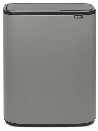 Brabantia Bo Touch Bin Afvalemmer - 60 liter - kunststof binnenemmer - mineral concrete grey 223129