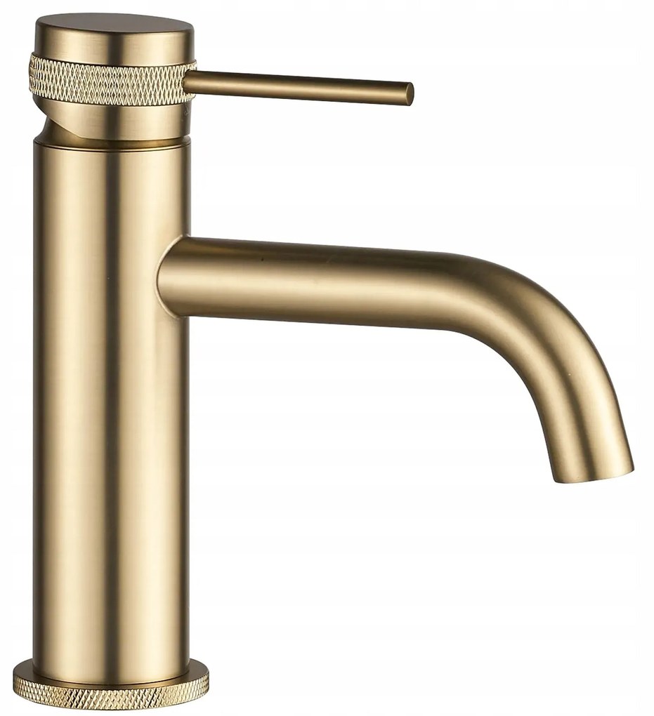 Wastafelkraan Rea Lungo Grip Gold Brush Low