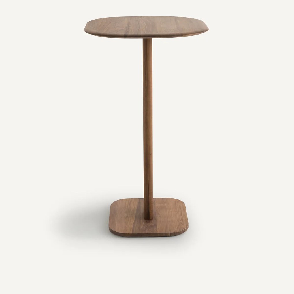 Hoge bistrotafel, 2 personen, massief notenhout, Gallina design, MONCEAU