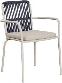 Stapelbare Tuinstoel Met Aluminium Armleuningen Alberta Marine Blauw - Sklum