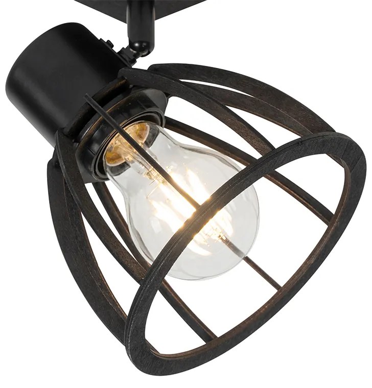 Industriële wandlamp zwart draai- en kantelbaar - Fotu