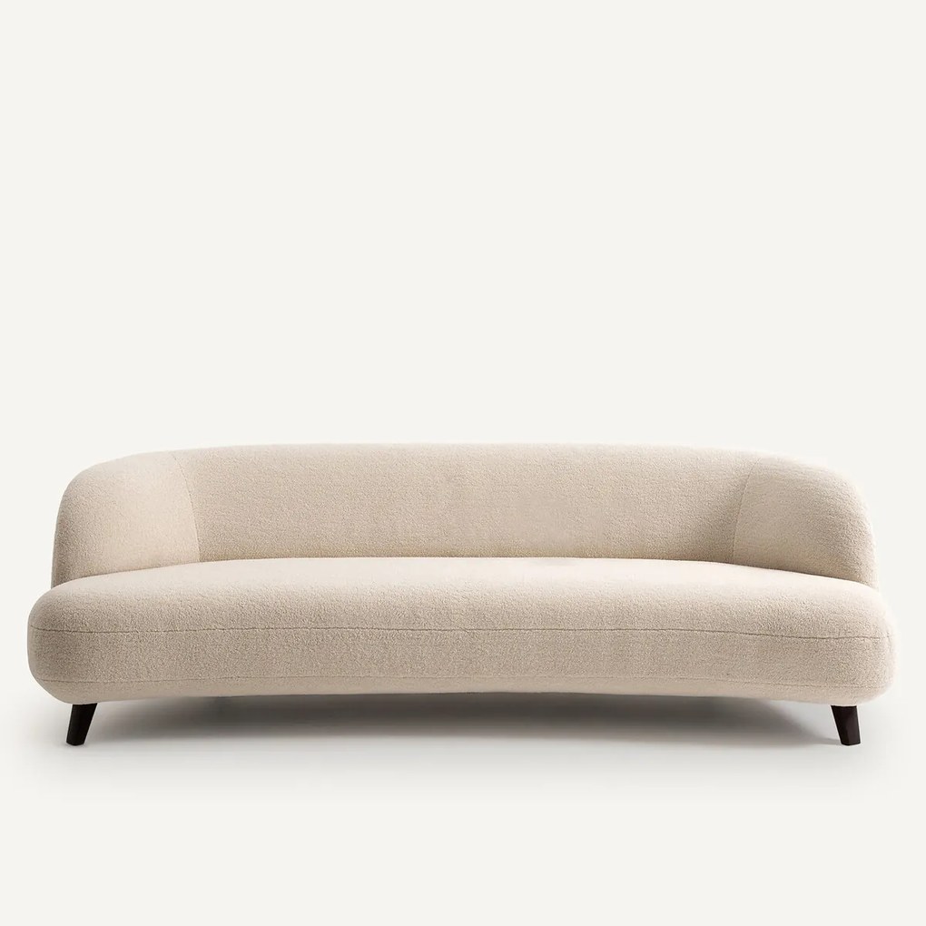 5-zits bank in polyester bouclé, Rosebury, ontwerp Emmanuel Gallina