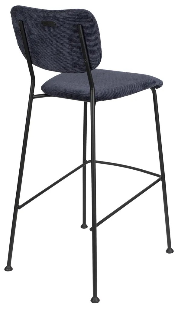 Zuiver Benson Hoge Barkruk Stof Donkerblauw