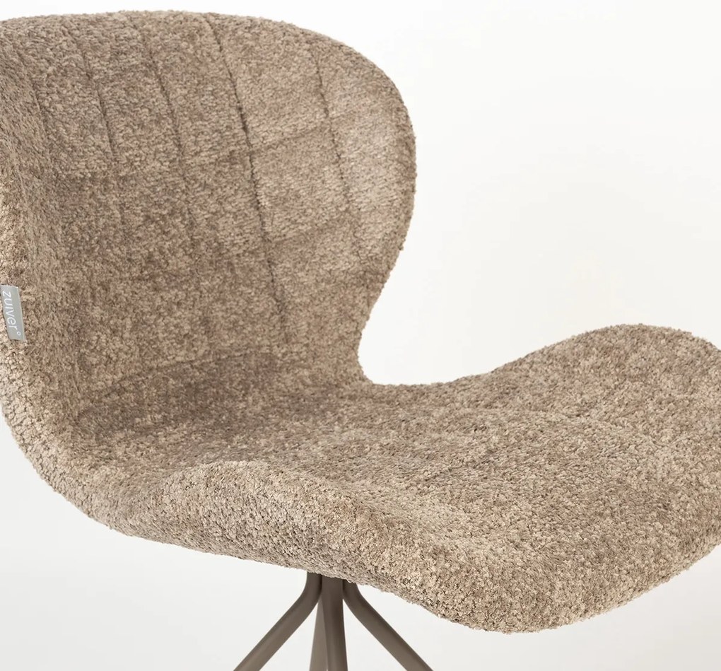 Zuiver OMG Soft Design Eetkamerstoel Beige Teddy