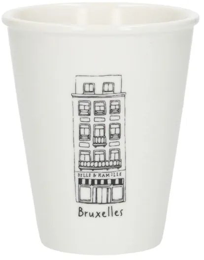 Gevel mok, Brussel Jean Stas, porselein, 200 ml