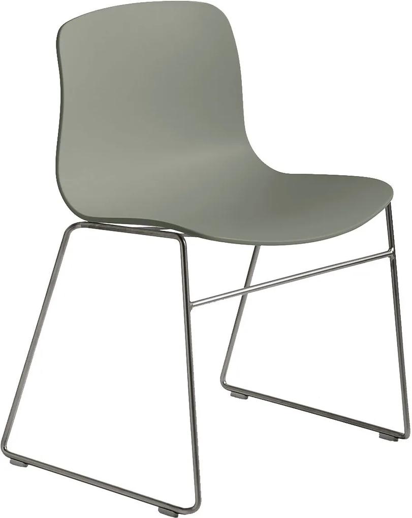 Hay About a Chair AAC08 stoel met roestvrijstalen onderstel Dusty Green