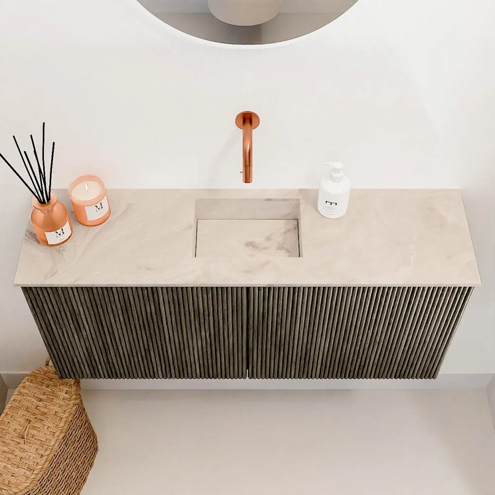 Mondiaz Joya DLux 90cm toiletmeubel shadow met wastafel faye midden zonder kraangat frappe
