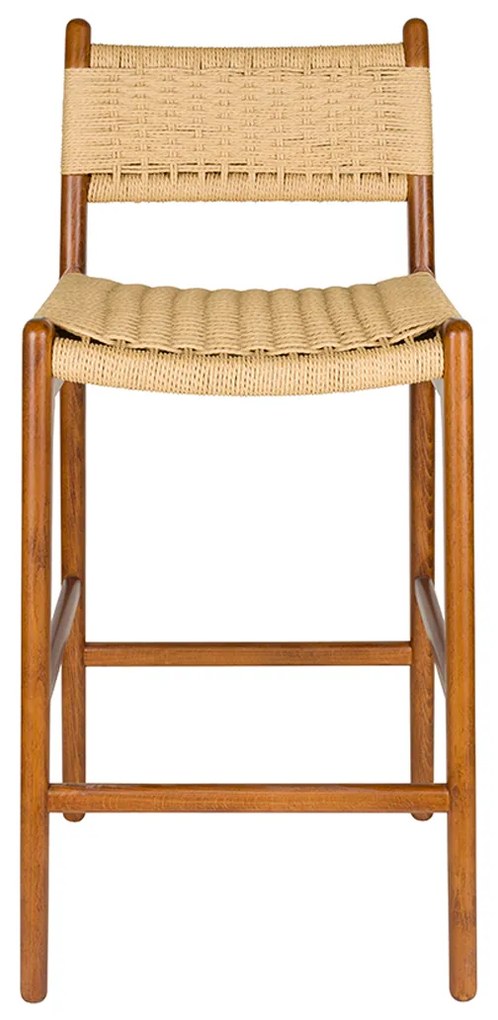 Dutchbone Cecile Houten Frame Barkruk Walnut
