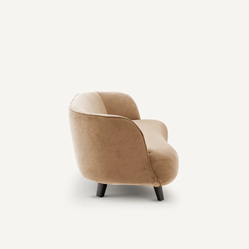 Sofa XS, 3 zits, in stonewashed fluweel, ROSEBURY, ontwerp Emmanuel Gallina