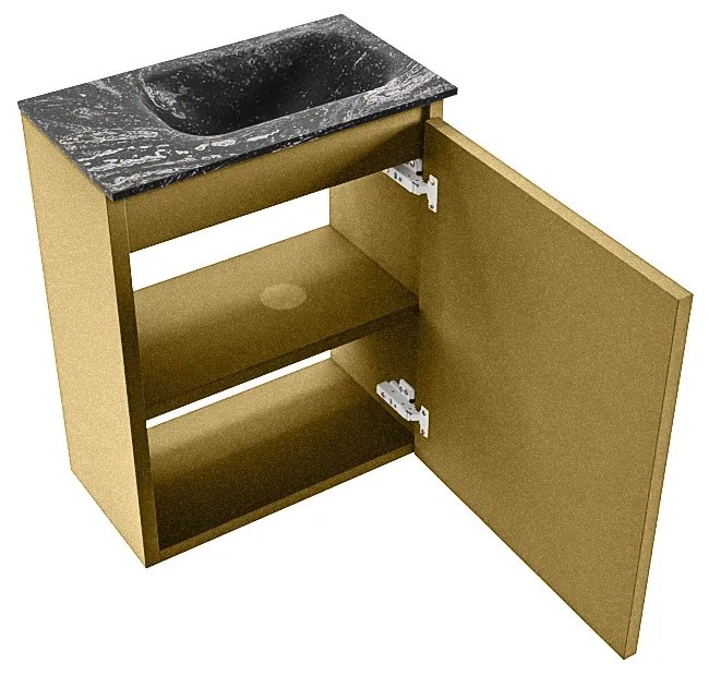 Mondiaz Ture DLux toiletmeubel 40cm oro met wastafel lava rechts zonder kraangat