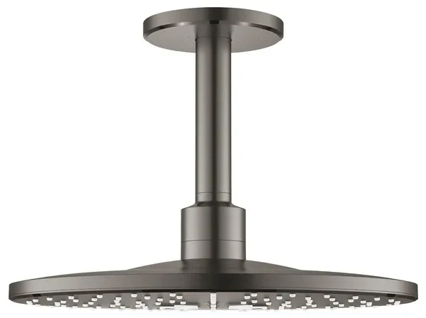 GROHE Rainshower SmartActive 310 Hoofddouche - 31cm - 2 straalsoorten - plafondarm 14.2cm - geborsteld hard graphite 26477al0