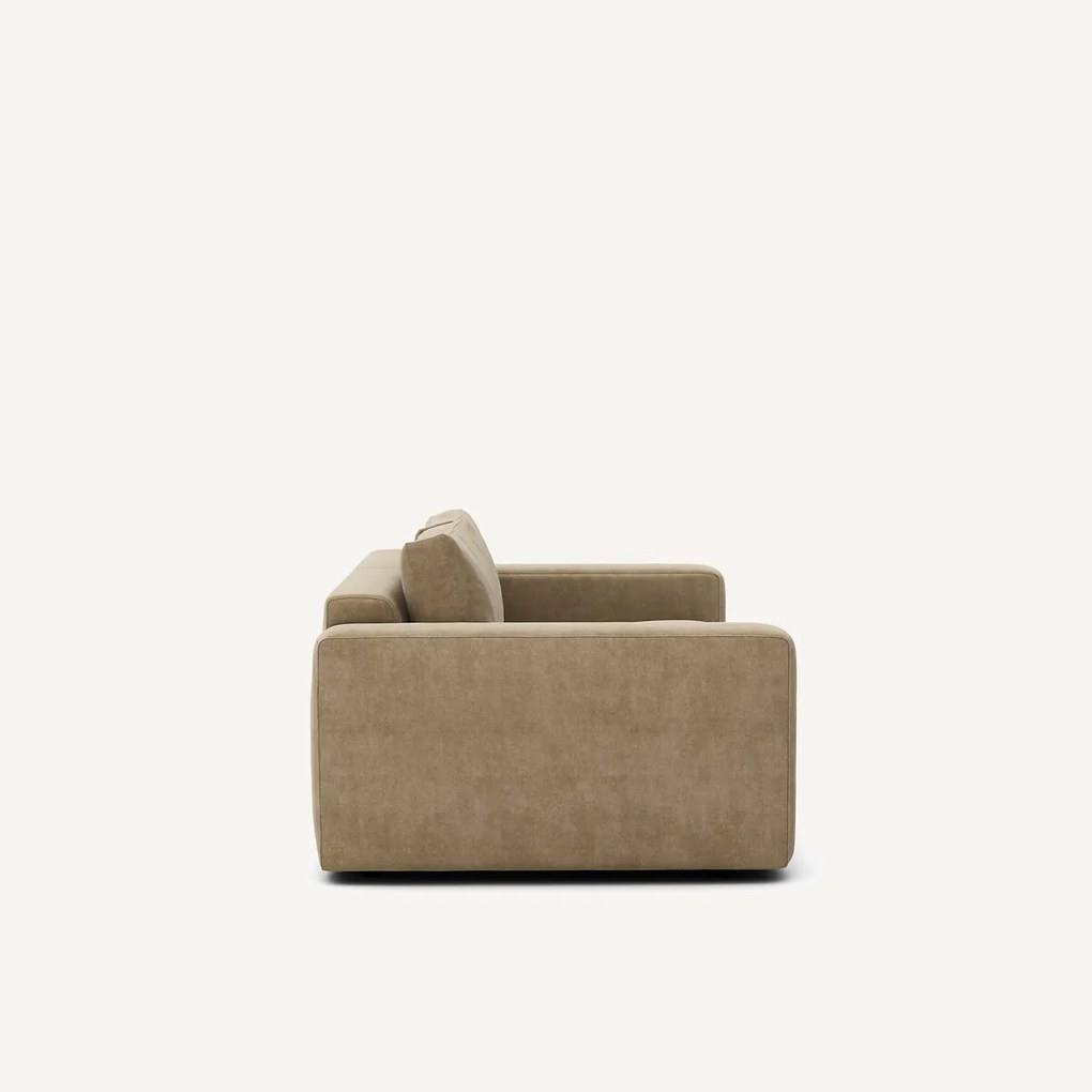 Compacte 3-zitsbank in stonewashed fluweel, SKANDER