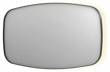INK SP30 spiegel - 140x4x80cm contour in stalen kader incl indir LED - verwarming - color changing - dimbaar en schakelaar - geborsteld metal black 8409775