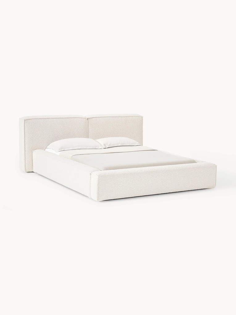 Gestoffeerd bouclé bed Lennon