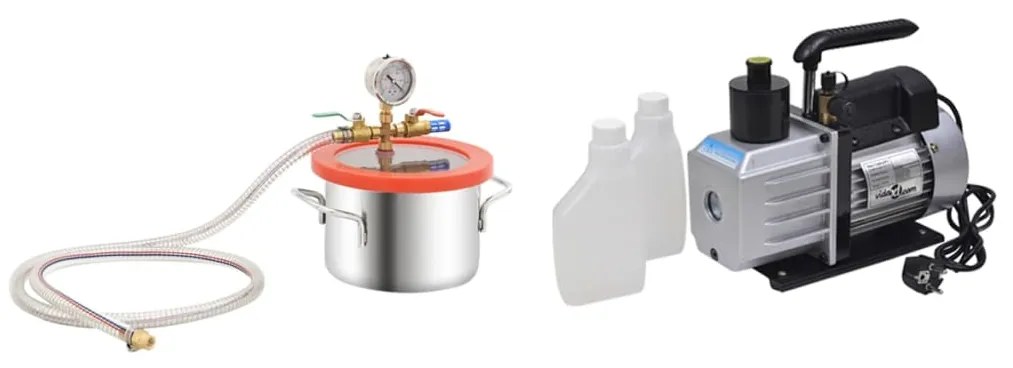 vidaXL Vacuümkamer met 2-traps pomp 3,7 L