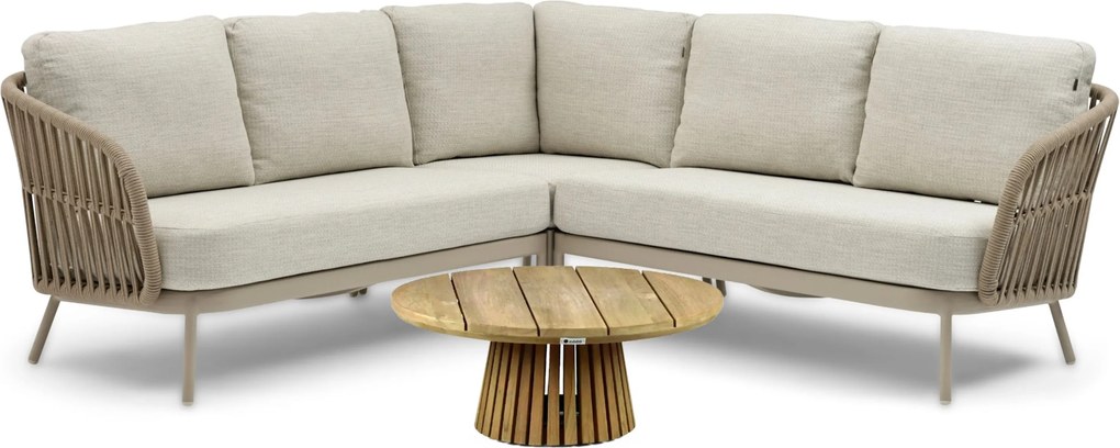 Hoek loungeset 5 personen Rope Taupe  Coco Elara/Fungo