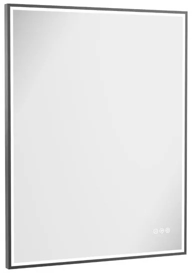 Crosswater MPRO spiegel met verlichting - 90x70cm - LED - verticaal/horizontaal - geborsteld slate (gunmetal) MP7090T