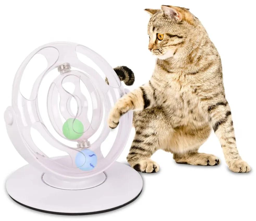 FLAMINGO Kattenspeelgoed Dita elektronisch roterend wiel wit