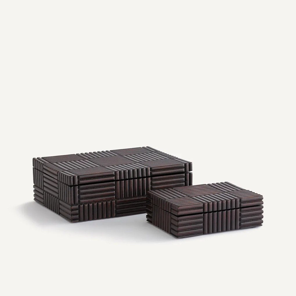 Set van 2 dozen van massief mangohout, Rimba
