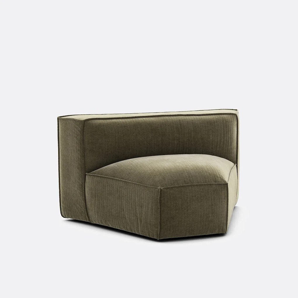 Modulaire open hoek, vintage ribfluweel, Seven