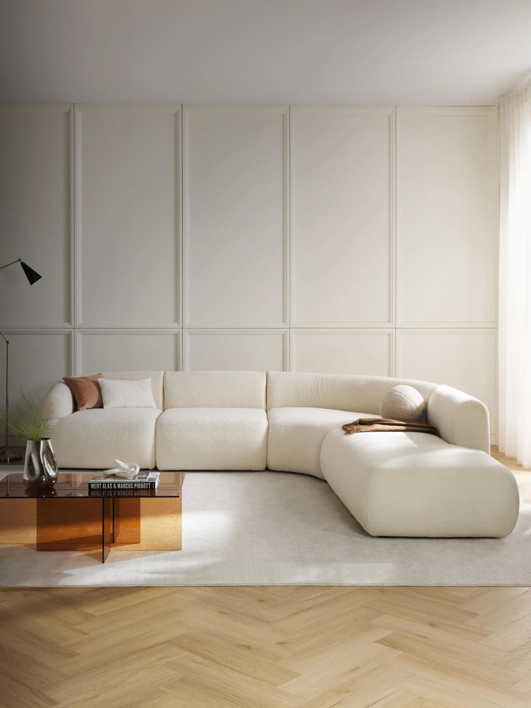 Modulaire teddy hoekbank Sofia (4-zits)