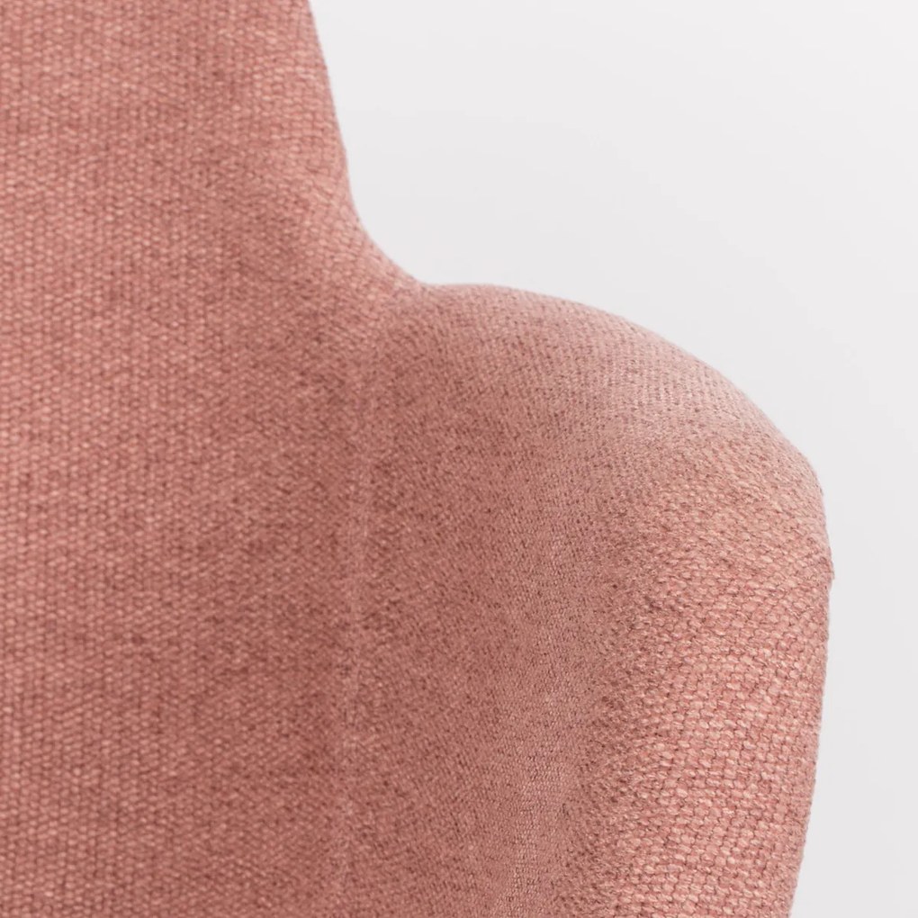 Zuiver Albert Kuip Soft Gestoffeerde Kuipstoel Met Arm Roze
