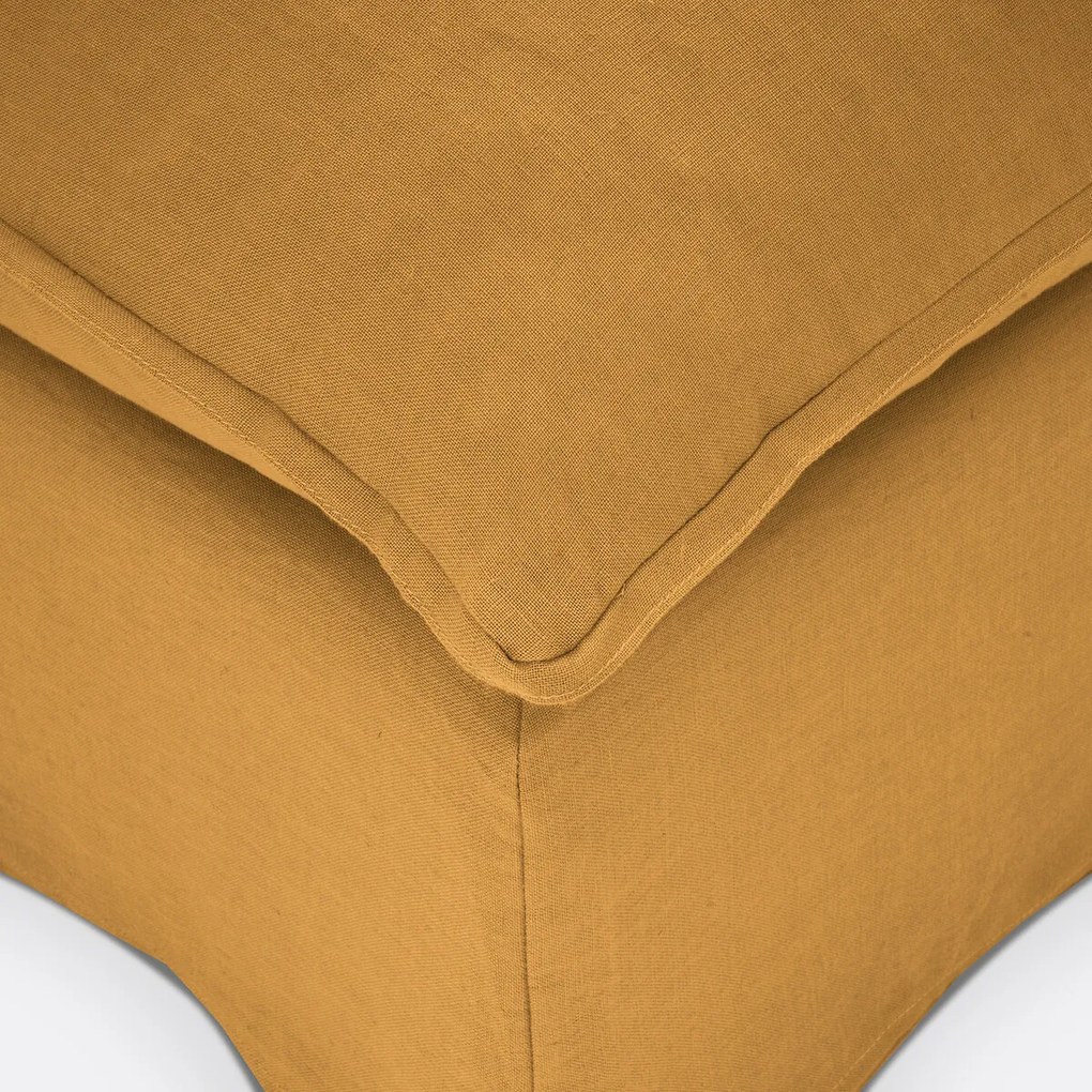 Poef, afneembare hoes, gekreukt linnen, ODNA