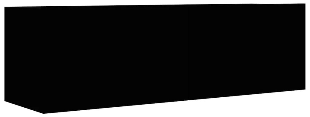 vidaXL Tv-meubel 100x30x30 cm bewerkt hout zwart