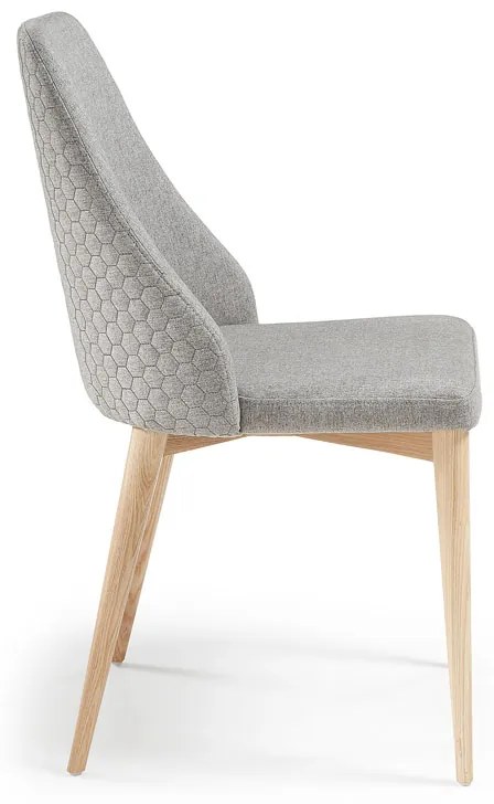 Kave Home Rosie Design Eetkamerstoel Lichtgrijs