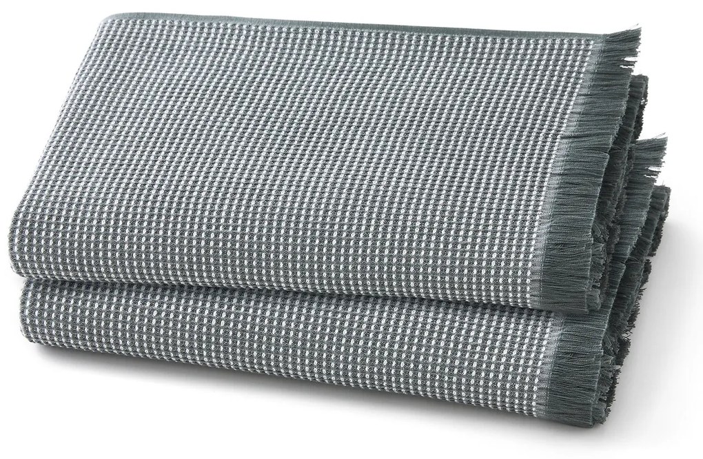 Set van 2 handdoek in gewafelde stof 380g, Jalapa