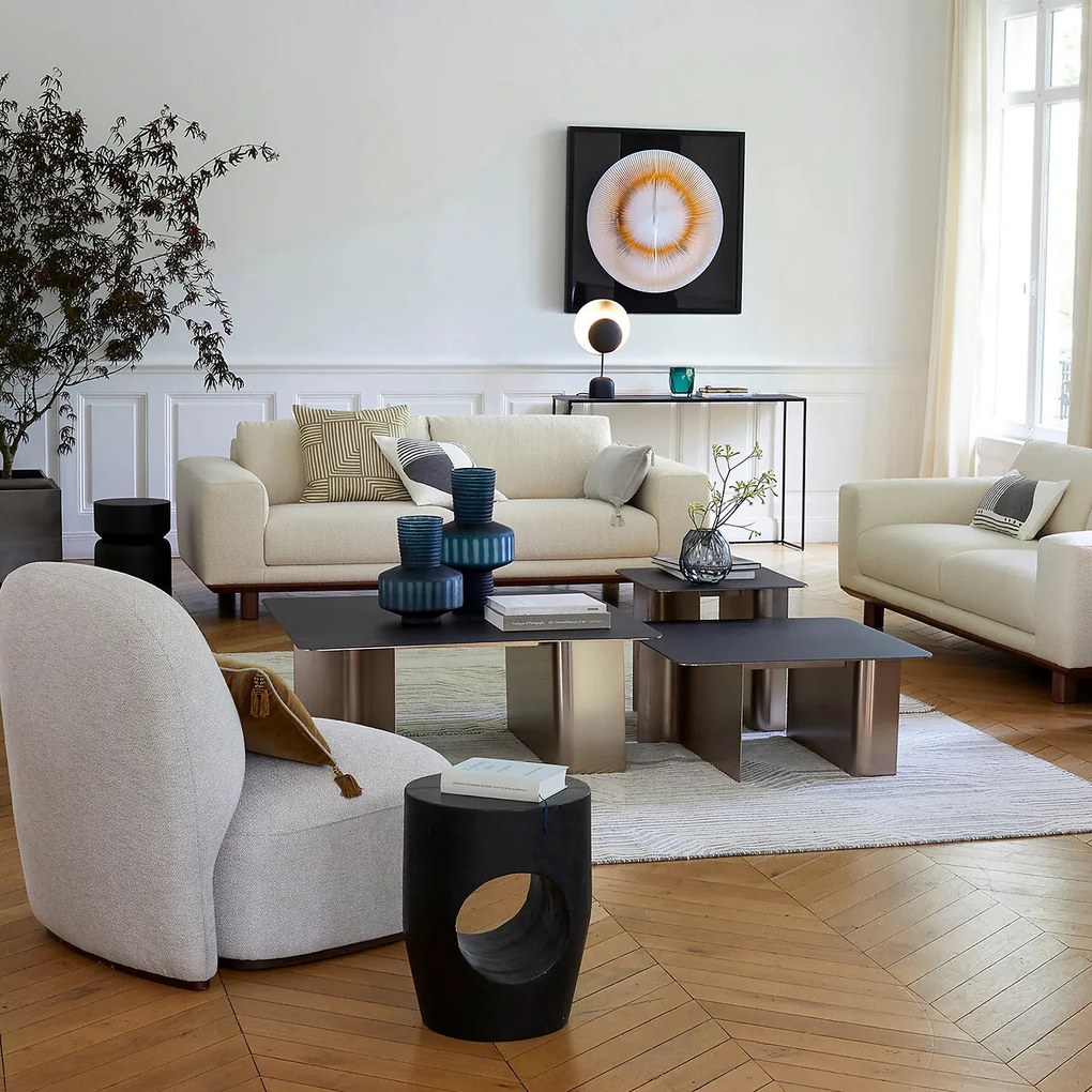 Bijzettafel in massief mangohout, Koldi