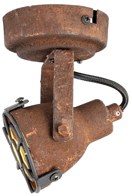 Industriële spot roestbruin draai- en kantelbaar - Sorra