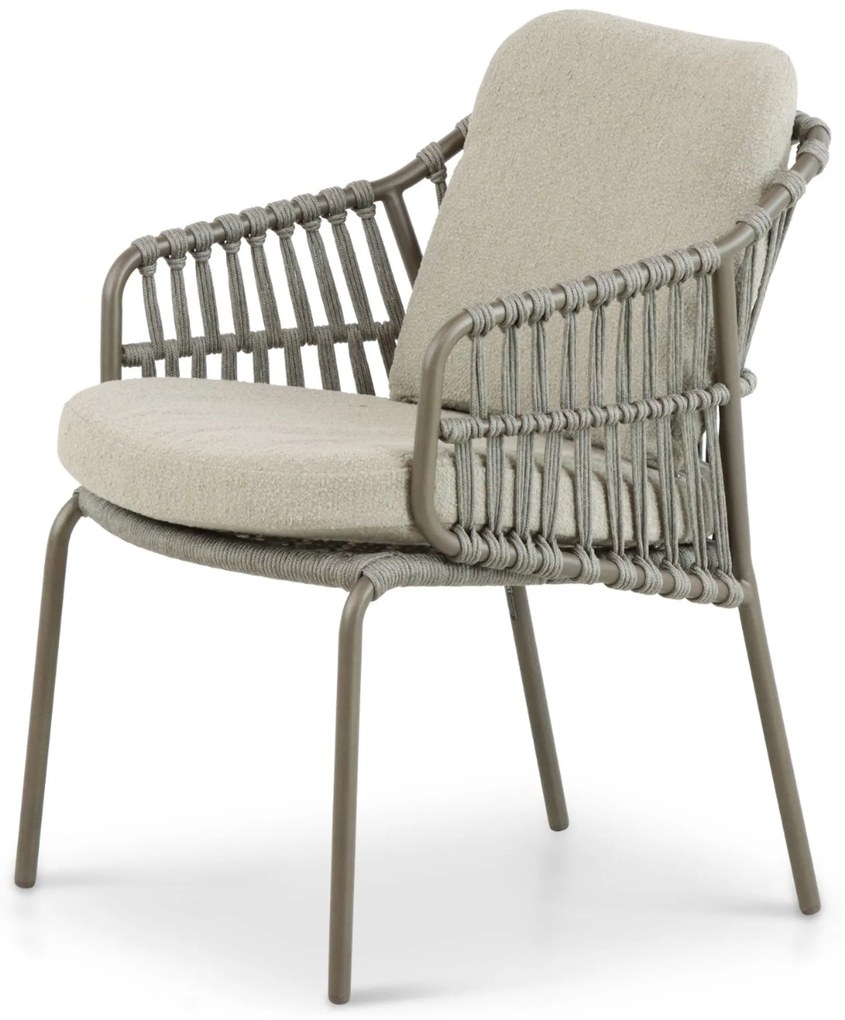 Tuinset 6 personen  Aluminium/rope Taupe 4 Seasons Outdoor Capalbio/Leafline