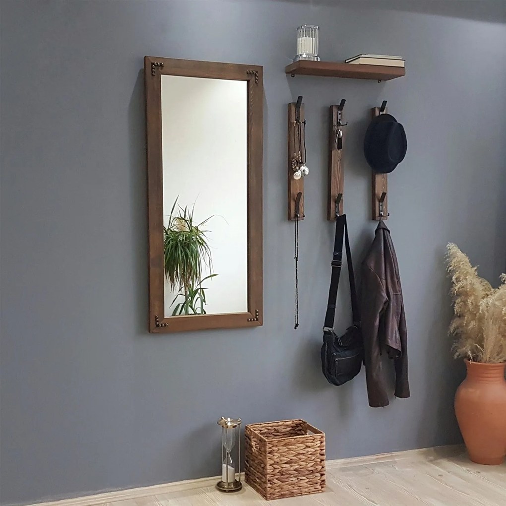 Wandspiegel Ford met kapstokken | Hannah Home