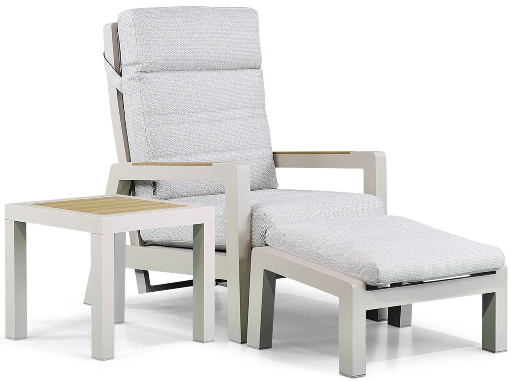 Bistroset 1 persoon Aluminium Taupe Lifestyle Garden Furniture Evora