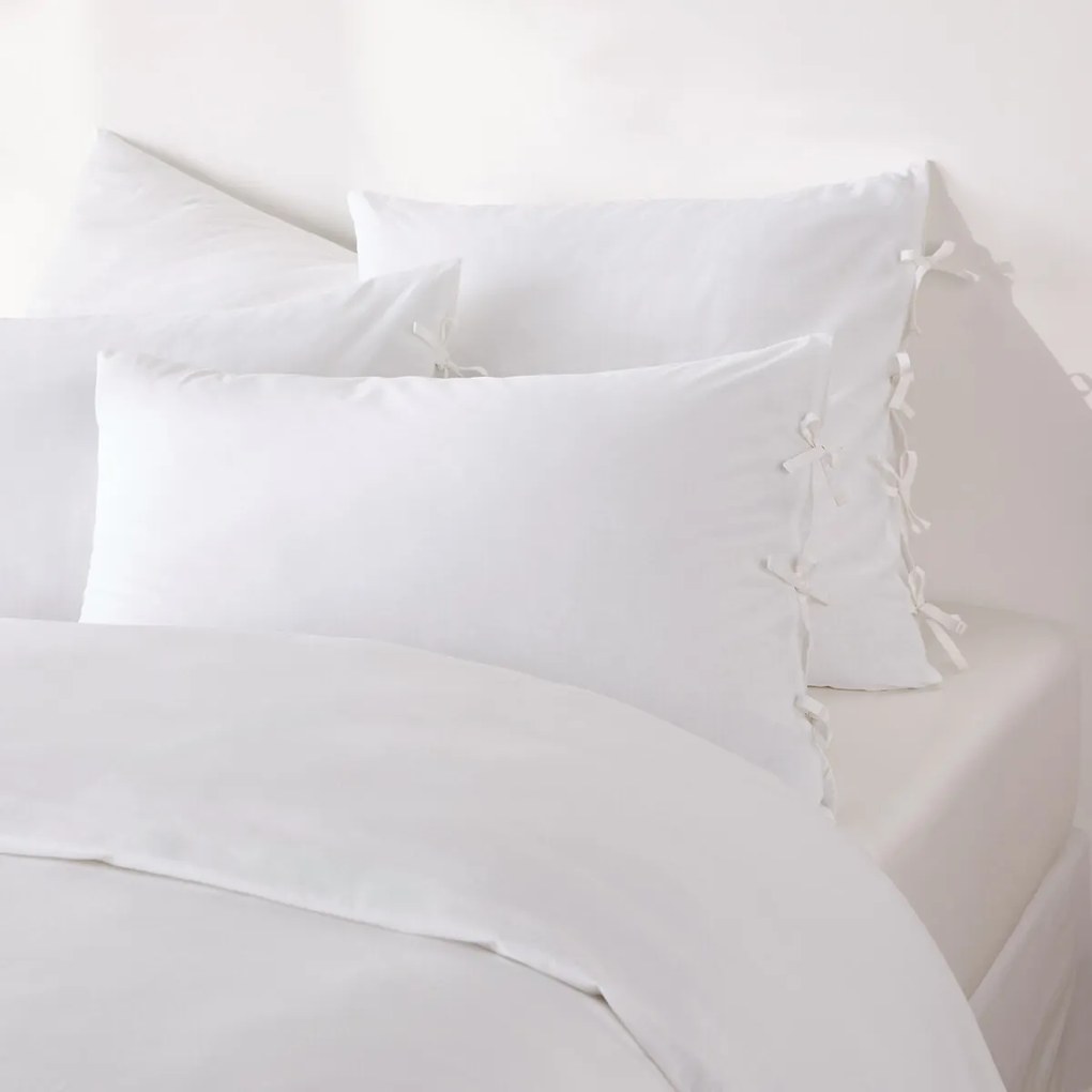 Effen kussensloop te strikken in katoen , Scenario