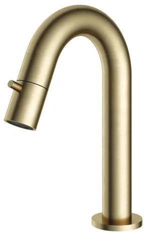 Hotbath Cobber Fonteinkraan opbouw - u-uitloop 11.8cm - geborsteld messing U001BB