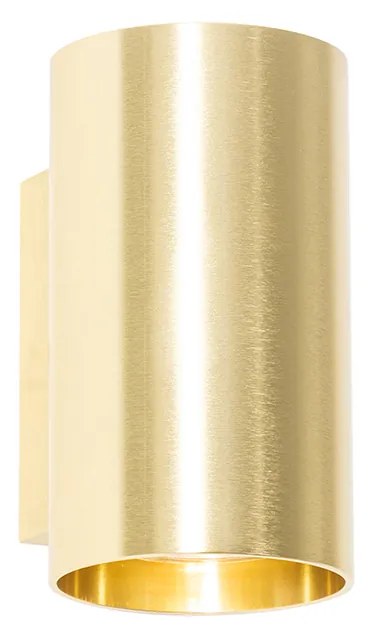 Smart wandlamp goud rond incl. 2 Wifi GU10 - Sandy