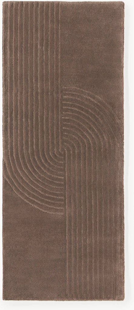 Handgetuft wollen loper Mason