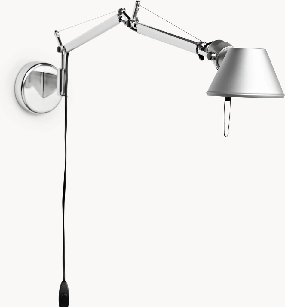 Grote verstelbare wandlamp Tolomeo Micro met stekker