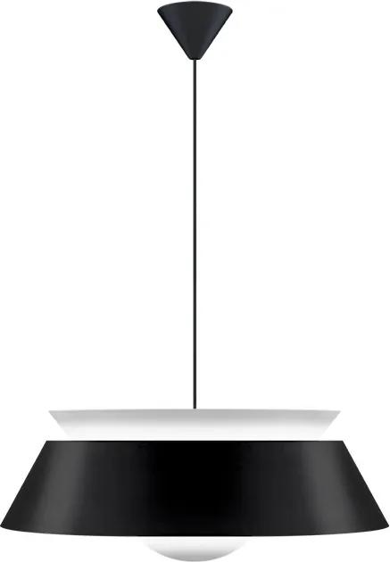 UMAGE Cuna Zwart - Ø 38 cm - Hanglamp - Koordset zwart- Lampenkap - Koord - Metaal - Ovaal - Design