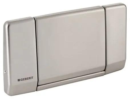Geberit Highline bedieningplaat met frontbediening voor toilet/urinoir 34x18.5cm rvs 115151001