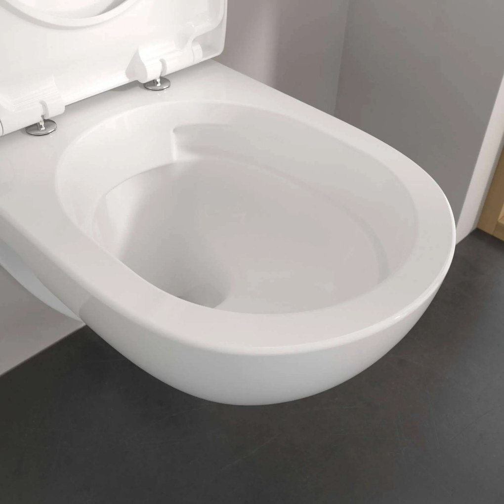 Villeroy & Boch O.novo compact hangtoilet TwistFlush incl. softclose toiletbril met quickrelease alpine wit