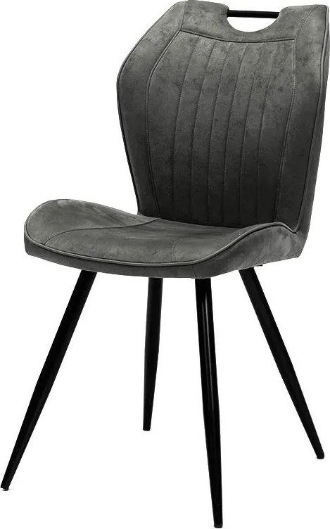 Eetkamerstoel - Cobra - lederlook Soft antraciet