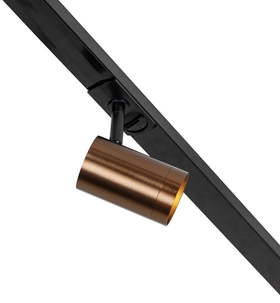 Smart 1-fase railsysteem incl. 5 Wifi GU10 donkerbrons - Jeana