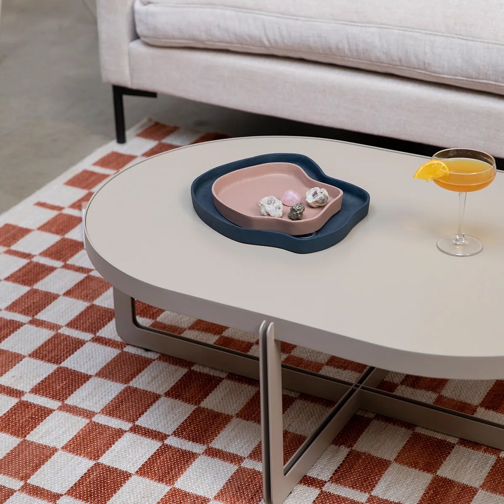 Zuiver Centre Oval Beige Ovale Design Salontafel Beige - 102 X 68cm.