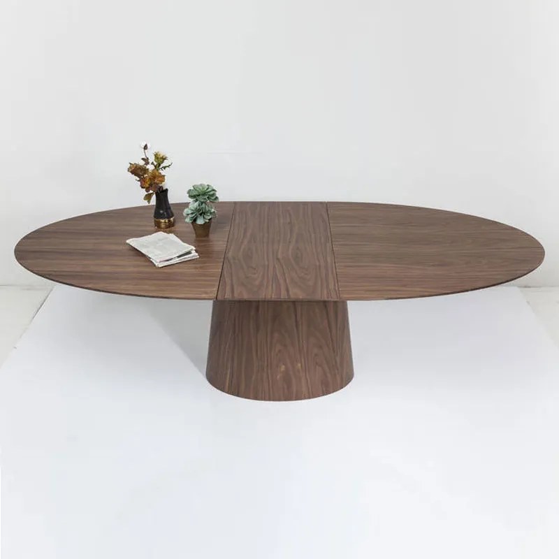 Walnoot Eetttafel Ovaal Uitschuifbaar
