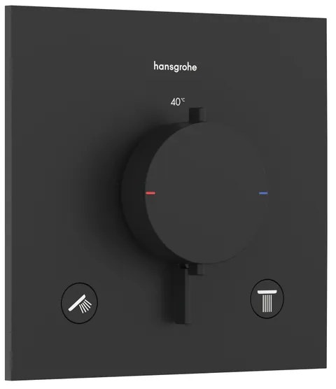 Hansgrohe Ecostat Comfort E - inbouwthermostaat - 2 functies - mat zwart 33711670