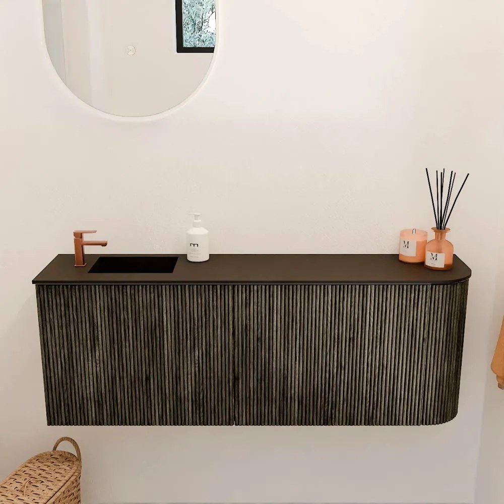 Mondiaz Joya 110cm toiletmeubel ronding rechts shadow met wastafel faye links 1 kraangat urban