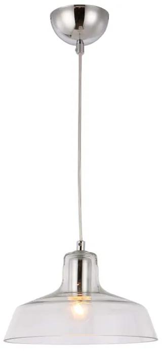 RENDL R12417 DORA hanglamp, Glas Helder glas/Chroom